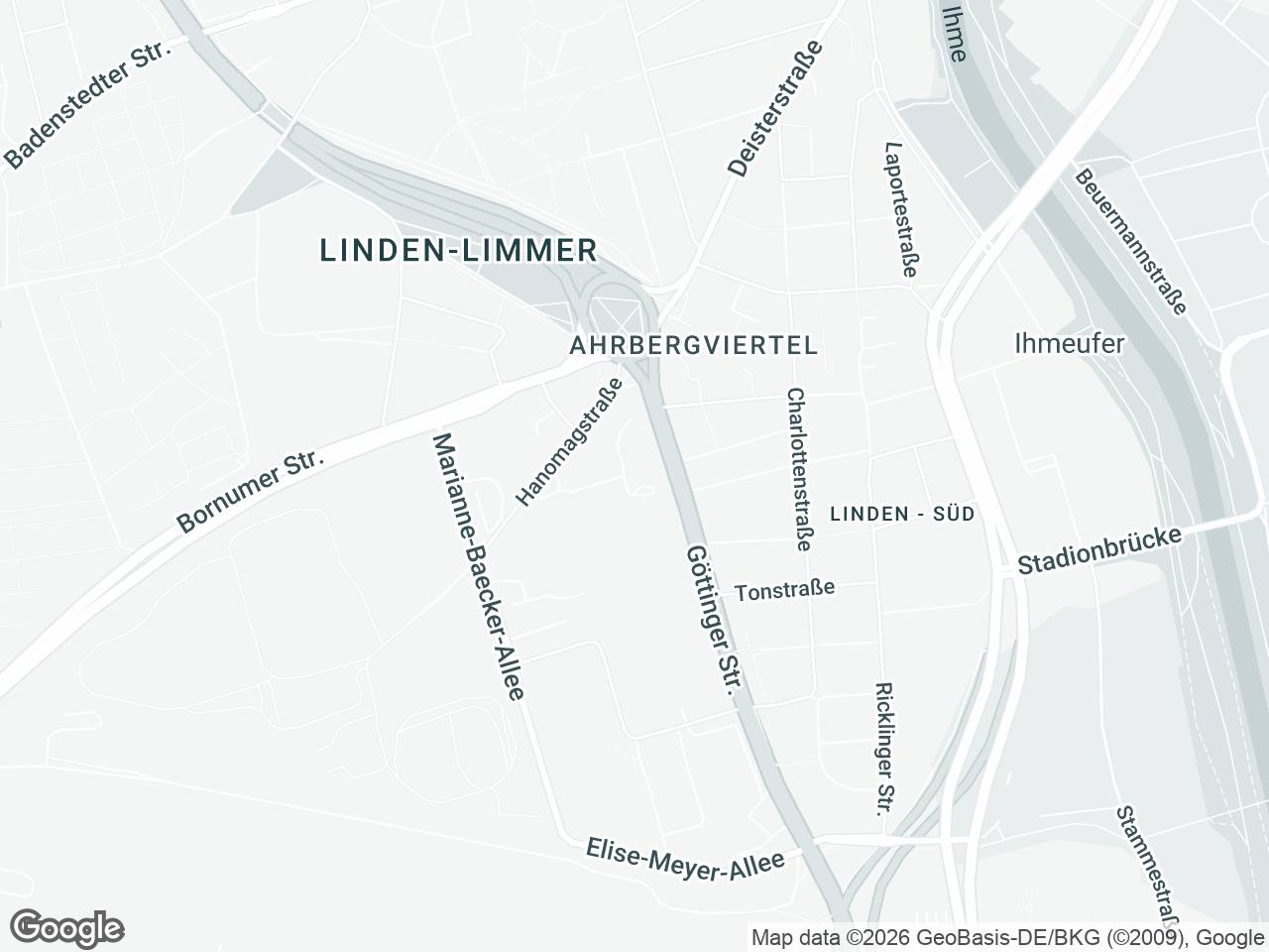Kartenausschnitt mit dem Standort der Praxis